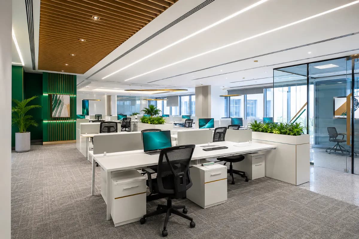 Modern technology workspace visual